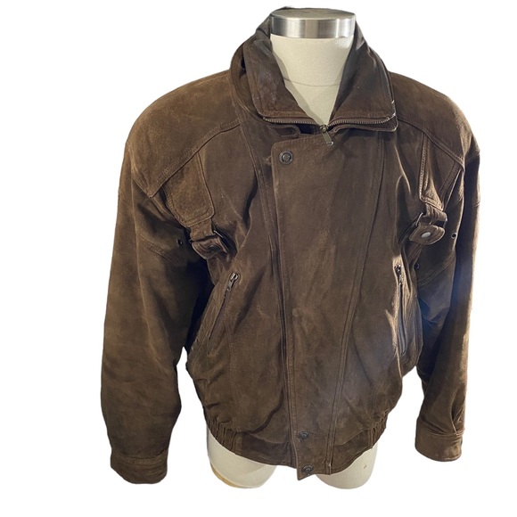 Wilsons Leather Other - Adventure Bound Wilsons Leather Men Brown Full Zip Bomber Aviator Jacket Sz XL